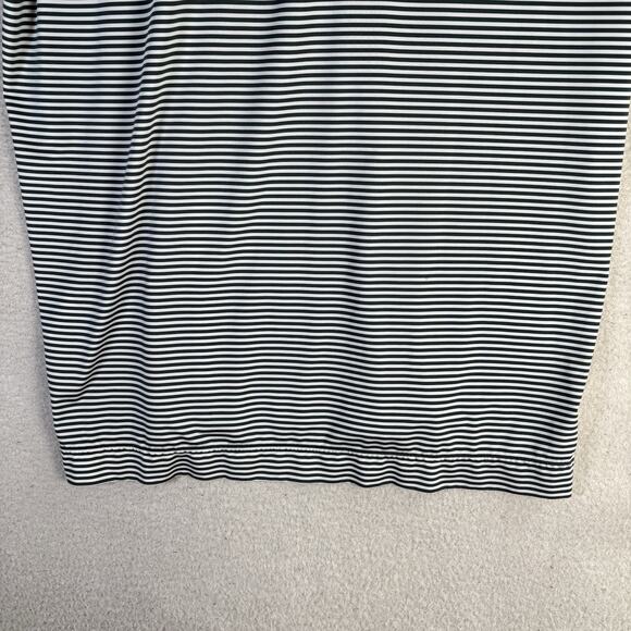 FootJoy Polo Shirt Mens Large Black White Stripes Collared Performance Stretch - Picture 15 of 15